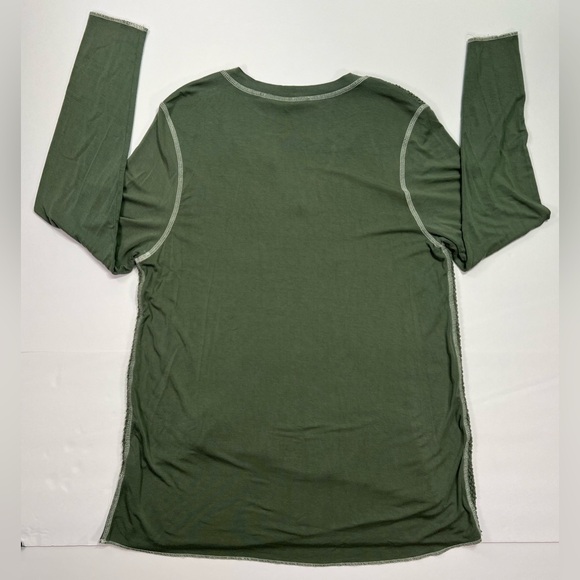 Soft Surroundings Hallie Henley Long Sleeve Asymmetrical Tunic Top - green, L - Picture 2 of 8